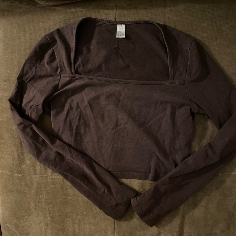 Women's Long Sleeve Brown Top